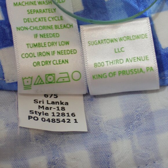 Lilly Pulitzer Kelly Skinny Ankle Pants Feelin' Beachy Blue size 8 - Picture 7 of 7